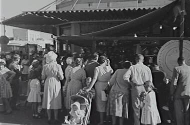 Negative - Bendigo Easter Fair 1962 - Side Bendigo Shows, Allan Doney, 1950 -1970