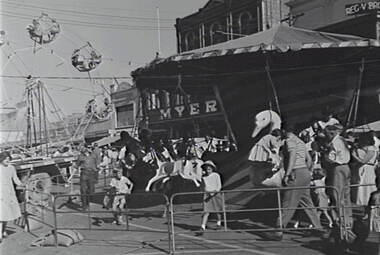 Negative - Bendigo Easter Fair 1962 - Rides, Allan Doney, 1950 -1970