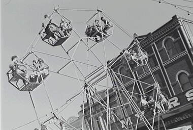 Negative - Bendigo Easter Fair 1962 - Rides, Allan Doney, 1950 -1970