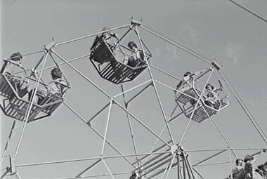 Negative - Bendigo Easter Fair 1962 - Rides, Allan Doney, 1950 -1970