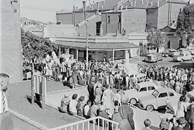 Negative - Bendigo Easter Fair 1962 - Crowds, Allan Doney, 1950 -1970