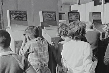 Negative - Bendigo Easter Fair 1962 - Movie Slot Machine, Allan Doney, 1950 -1970