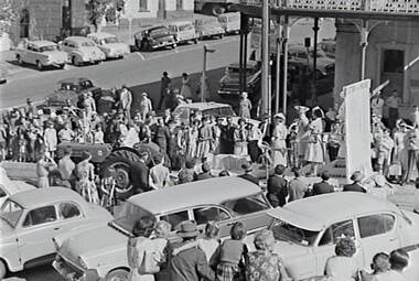 Negative - Bendigo Easter Fair 1962 - Float - Nurses, Allan Doney, 1950 -1970