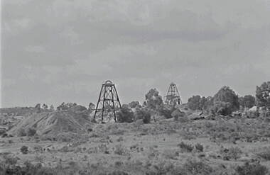 Negative - Bendigo Mines - Poppet Head, Allan Doney, 1950 -1970
