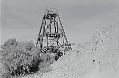 Negative - Ironbark and Long Gully Mines - Poppet Head, Allan Doney, 1950 -1970