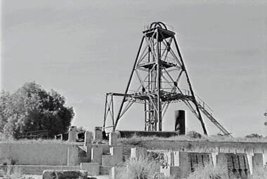 Negative - Ironbark and Long Gully Mines - Poppet Head, Allan Doney, 1950 -1970