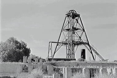 Negative - Ironbark and Long Gully Mines - Poppet Head, Allan Doney, 1950 -1970