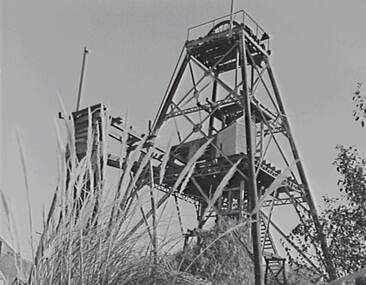Negative - North Deborah Mine Bendigo - Poppet Head, Allan Doney, 1950 -1970
