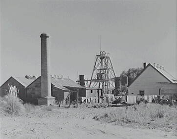 Negative - North Deborah Mine Bendigo - Poppet Head - Buildings, Allan Doney, 1950 -1970