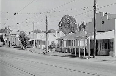 Negative - California Gully - Street - Hotel and Corner Shop, Allan Doney, 1950 -1970