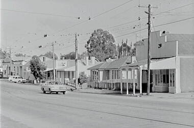 Negative - California Gully - Street - Hotel and Corner Shop, Allan Doney, 1950 -1970