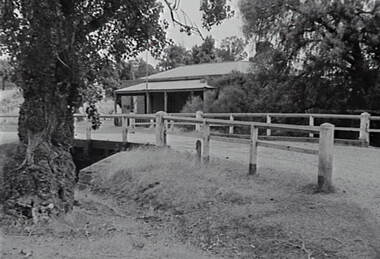 Negative - Fryerstown - Building and Bridge, Allan Doney, 1950 -1970