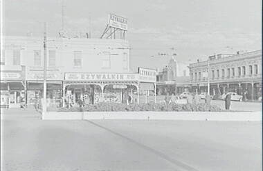Negative - Pall Mall Bendigo- Cnr. Mitchell St - Ezywalkin’s Shoes, Allan Doney, 1950 -1970