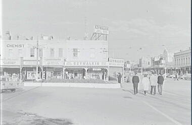 Negative - Pall Mall Bendigo- Cnr. Mitchell St - Ezywalkin’s Shoes, Allan Doney, 1950 -1970