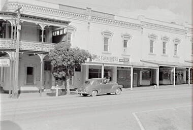 Negative - View Street Bendigo - Home Furnishes, Allan Doney, 1950 -1970