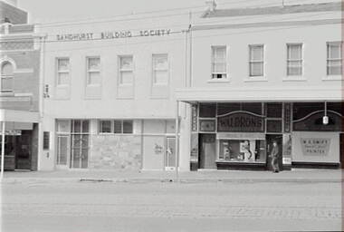 Negative - View Street Bendigo - Sandhurst Building Society, Allan Doney, 1950 -1970