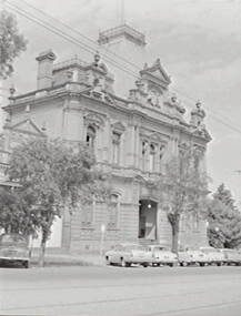 Negative - View Street Bendigo - ANA Hall, Allan Doney, 1950 -1970
