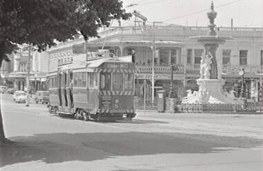 Negative - Alexandra Fountain Bendigo - City Club Hotel - Tram, Allan Doney, 1950 -1970