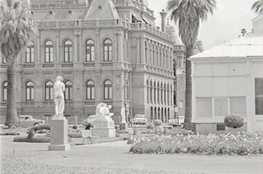 Negative - Law Courts Bendigo - Conservatory Gardens Bendigo, Allan Doney, 1950 -1970