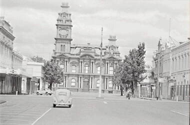 Negative - Town Hall - Bull Street Bendigo, Allan Doney, 1950 -1970