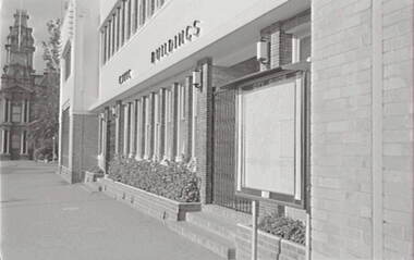 Negative - Hargreaves Street Bendigo - Civic Buildings - Town Hall, Allan Doney, 1950 -1970