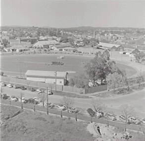 Negative - Urban Scene from Benevolent Home Bendigo - Sports Centre, Allan Doney, 1950 -1970