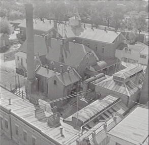 Negative - Urban Scene from Benevolent Home Bendigo - Buildings, Allan Doney, 1950 -1970