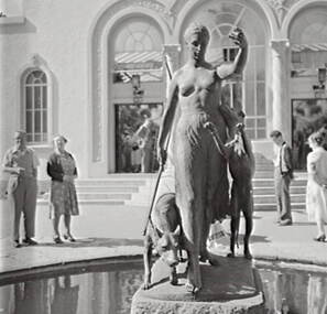 Negative - Statue - Lady and Dogs - Fitzroy Gardens, Allan Doney, 1950 -1970