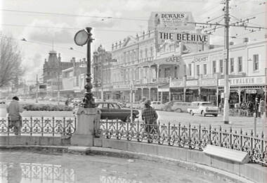 Negative - Alexandra Fountain - Pall Mall Bendigo, Allan Doney, 1950 -1970