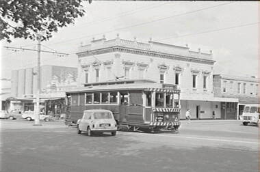 Negative - Pall Mall Bendigo - Cohen Building - Tram, Allan Doney, 1950 -1970