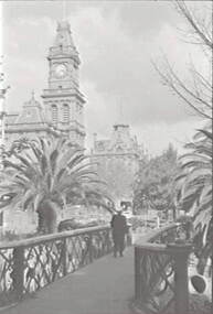 Negative - Bendigo Creek Bridge - Post Office, Allan Doney, 1950 -1970