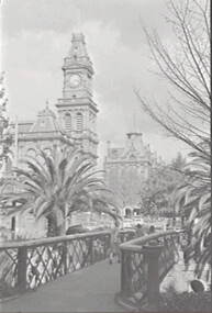 Negative - Bendigo Creek Bridge - Post Office, Allan Doney, 1950 -1970