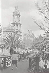 Negative - Bendigo Creek Bridge - Post Office, Allan Doney, 1950 -1970