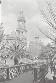 Negative - Bendigo Creek Bridge - Post Office, Allan Doney, 1950 -1970