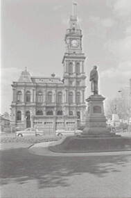 Negative - Post Office - Lansell statue Bendigo, Allan Doney, 1950 -1970