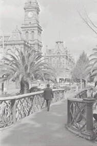 Negative - Bendigo Creek Bridge - Post Office, Allan Doney, 1950 -1970