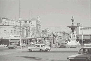 Negative - Alexandra Fountain - Mitchell Street Bendigo, Allan Doney, 1950 -1970
