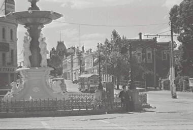 Negative - Alexandra Fountain - View Street Bendigo, Allan Doney, 1950 -1970