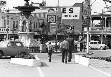 Negative - Alexandra Fountain Bendigo - Mitchell Street - City Club Hotel, Allan Doney, 1950 -1970