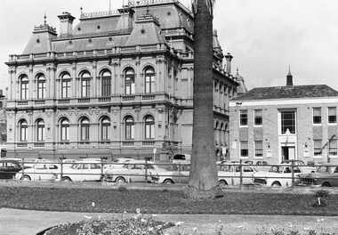 Negative - Conservatory Gardens Bendigo - Law Courts Bendigo - Police Station, Allan Doney, 1950 -1970