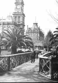 Negative - Bendigo Creek Bridge - Post Office - Shamrock Hotel Bendigo, Allan Doney, 1950 -1970