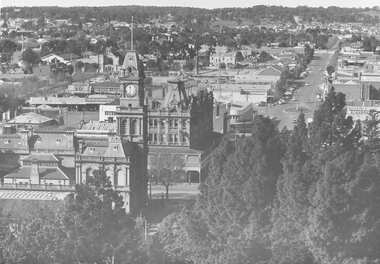 Negative - Urban Scene - Post Office - Shamrock Hotel Bendigo, Allan Doney, 1950 -1970