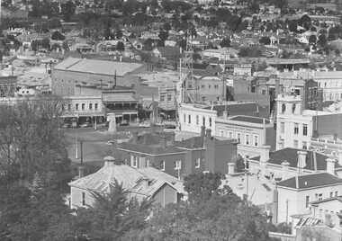 Negative - Urban Scene - View Street Bendigo - Charing Cross, Allan Doney, 1950 -1970