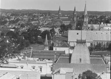Negative - Urban Scene - ANA Hall - Mackenzie Street Bendigo - Churches, Allan Doney, 1950 -1970