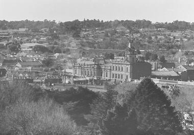 Negative - Castlemaine - Post Office - Mechanic's Institute, Allan Doney, 1950 -1970