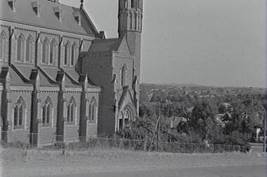Negative - Short Street Bendigo - Sacred Heart Cathedral Bendigo, Allan Doney, 1950 -1970