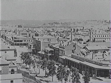 Negative - North Sandhurst from Masonic Hall Bendigo, Allan Doney, 1950 -1970