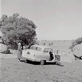 Negative - Pyramid Hill - Rocky Hills - Doney Car - Mrs Doney, Allan Doney, 1950 -1970