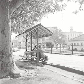 Negative - Tram Stop - Baby Health Centre - View Street Bendigo, Allan Doney, 1950 -1970