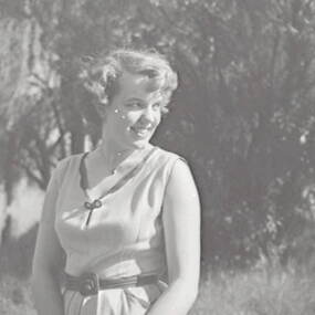 Negative - Camera Club Outing - Lake Weeroona Bendigo - Lady, Allan Doney, 1950 -1970